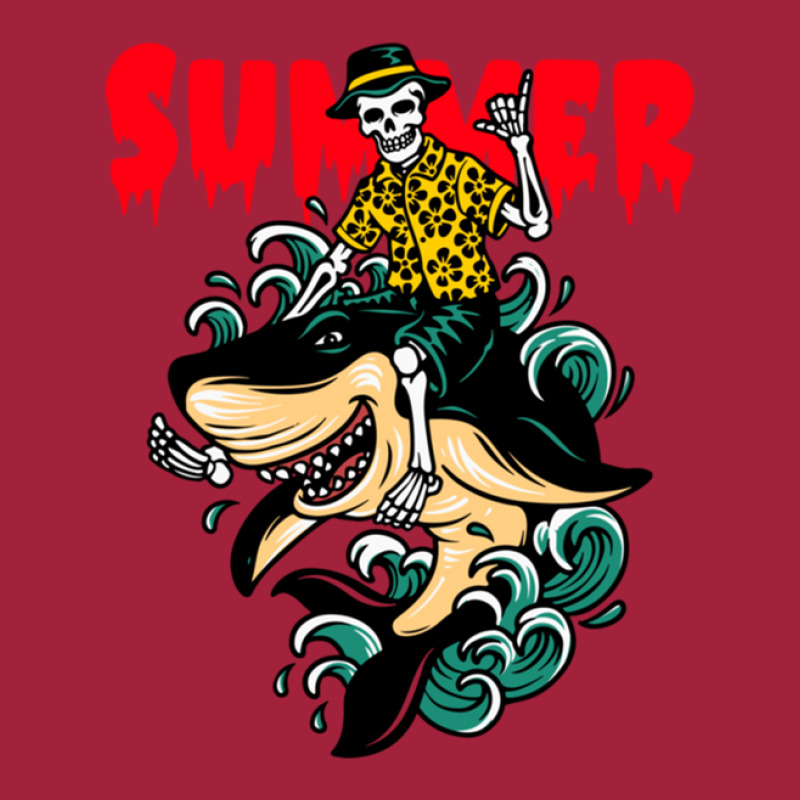 Ghost And Shark Summer Design One Basic T-shirt by HunterWare | Artistshot