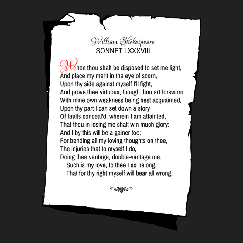 William Shakespeare's Sonnet 88 Basic Youth T-shirt by laughingtuy | Artistshot