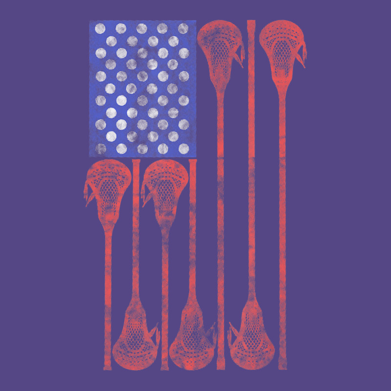 Lacrosse Stick Lax American Flag Basic T-shirt by cm-arts | Artistshot