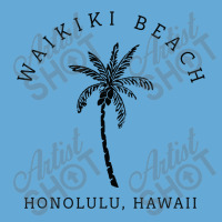 Retro Cool Waikiki Beach Hawaiian Island Palm Tree Souvenir Basic T-shirt | Artistshot