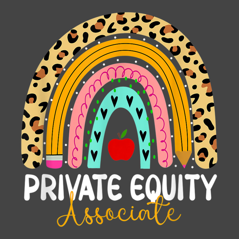 Private Equity Associate Leopard Rainbow Finance Back Work Basic T-shirt by August | Artistshot