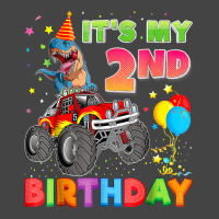 It's My 2nd Birthday 2 Year Old Dinosaur Monster Car Truck Basic Youth T-shirt | Artistshot