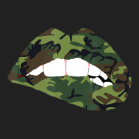 Camouflage Lips Mouth Military Kiss Me Biting Camo Kissing Basic T-shirt | Artistshot