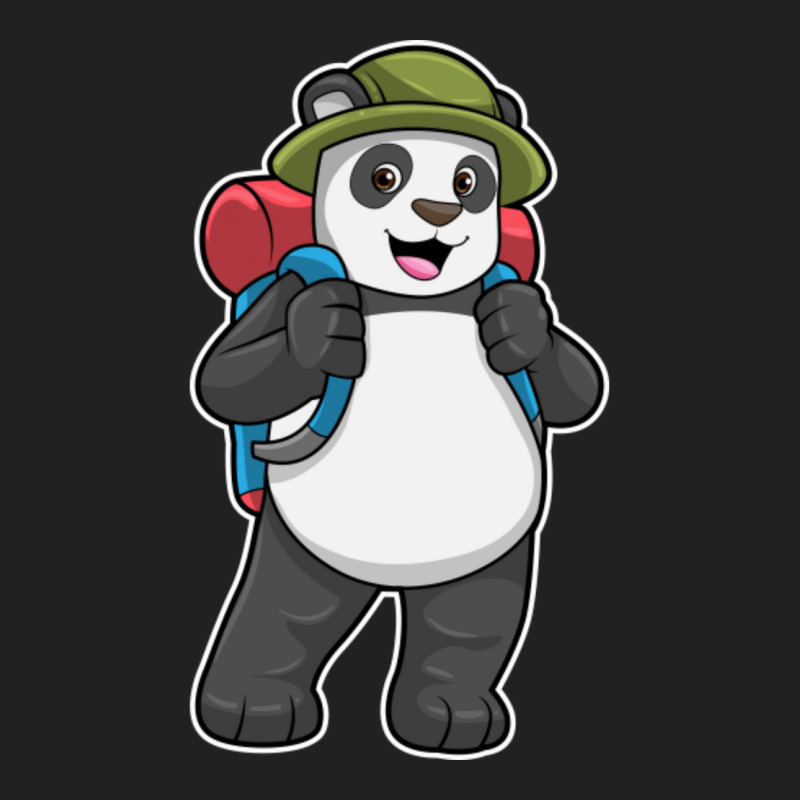 C:\users\dell\desktop\l2\chung 7\panda Types Panda As Hiker With Backp Basic T-shirt | Artistshot