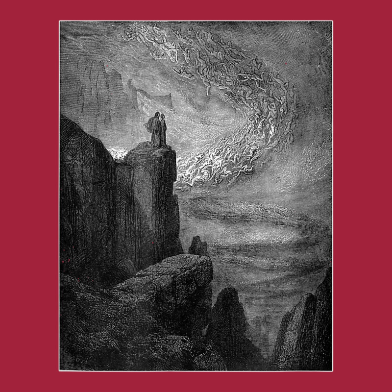 Dante’s Inferno “the Stormy Blast Of Hell” Gustave Doré Basic T-shirt by Color | Artistshot