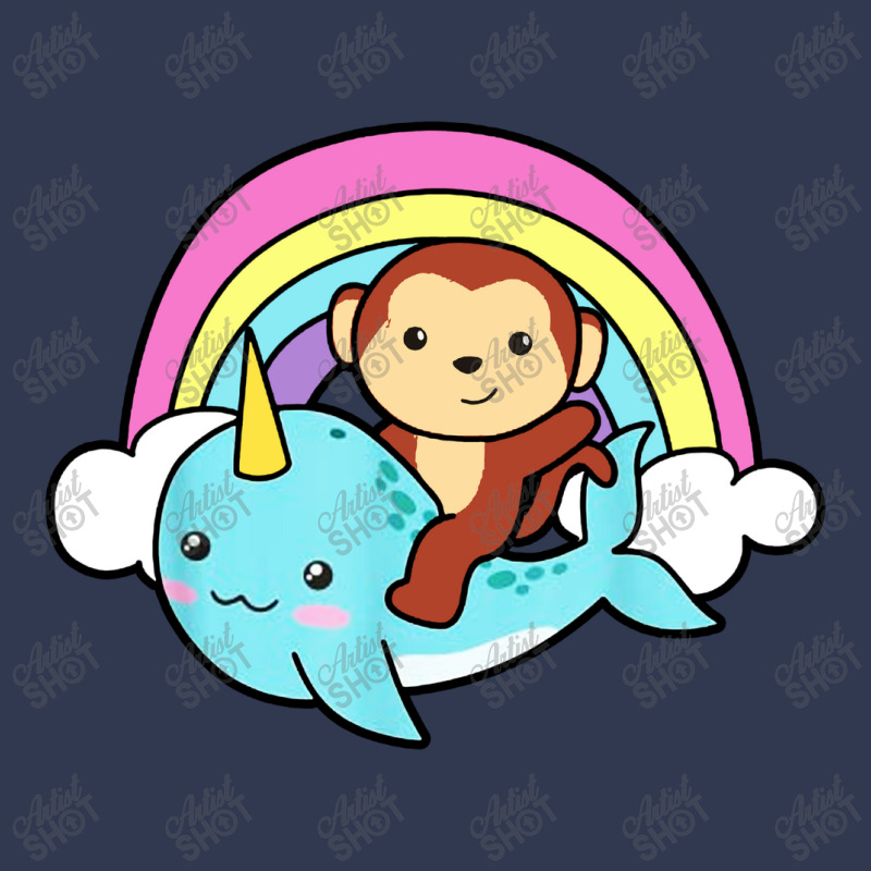 Narwhal Cute Whale With Monkey Ocean Unicorn Basic T-shirt | Artistshot