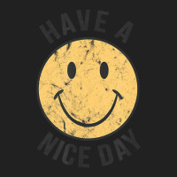 Mens 70's Retro Have A Nice Day Happy Face Basic T-shirt | Artistshot