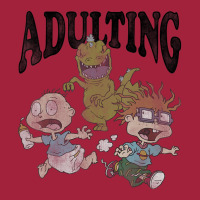 Rugrats Running From Reptar And Adulting Basic Youth T-shirt | Artistshot