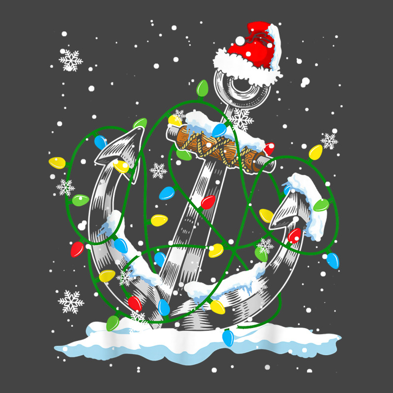 Santa Anchor Cool Christmas Lights Boating Sailing Boat Ship T Shirt Basic T-shirt | Artistshot