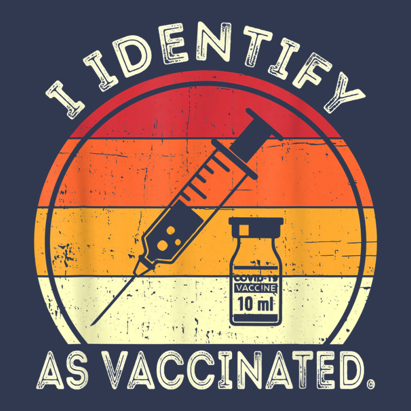 I Identify As Vaccinated Vintage Vaccine T Shirt Basic T-shirt by cm-arts | Artistshot