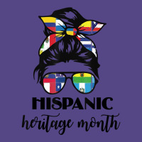 Latin American Flags Hispanic Heritage Month Messy Hair Bun T Shirt Basic T-shirt | Artistshot