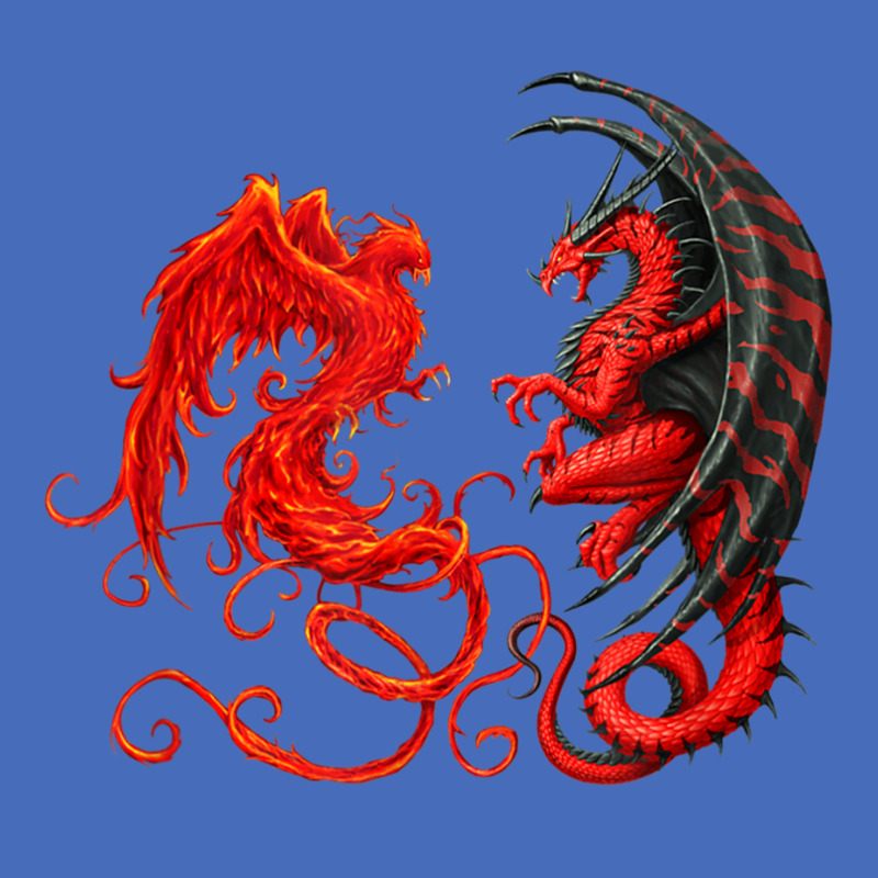 Rising Phoenix Fire And Dragon T Shirt Basic T-shirt by vacheu | Artistshot