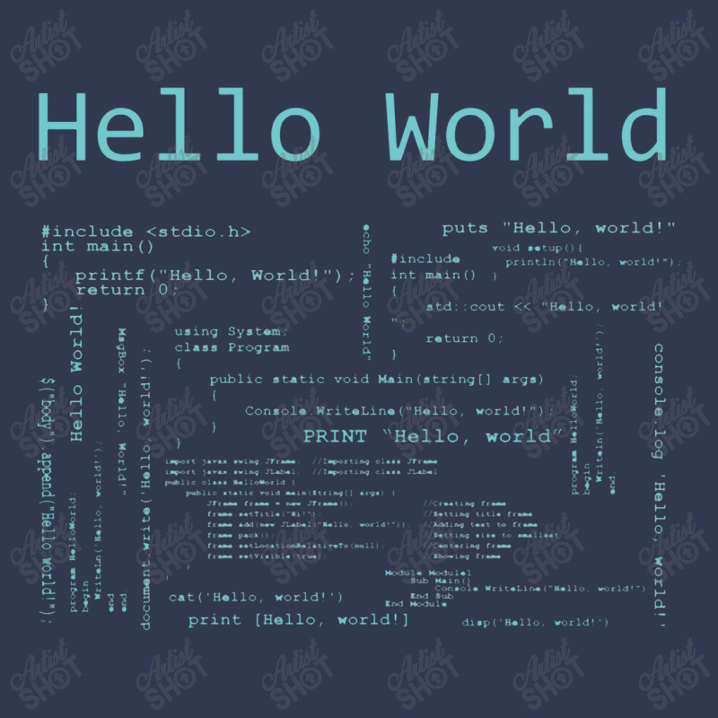 Hello World Computer Programming Languages Basic T-shirt | Artistshot