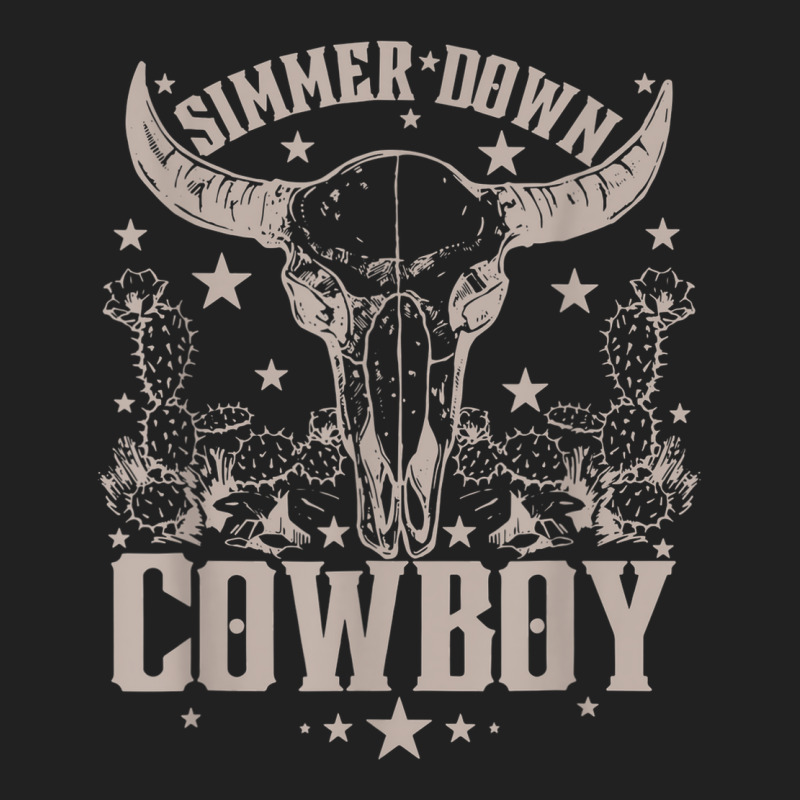 Simmer Down Cowboy Cowgirl Basic T-shirt | Artistshot