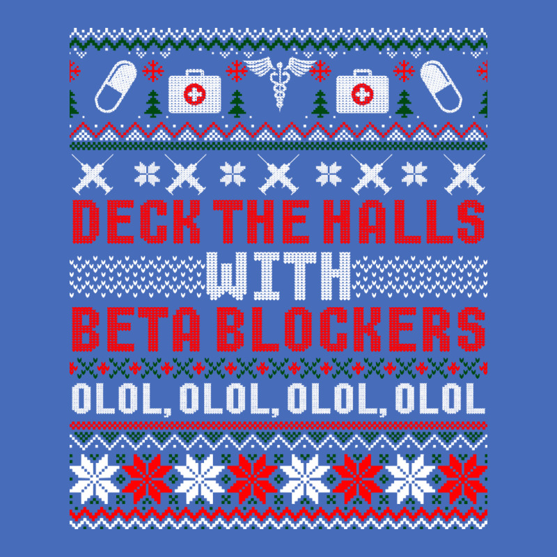 Deck The Halls Beta Blockers Nurse Christmas Ugly Sweater Long Sleeve Basic Youth T-shirt by cm-arts | Artistshot