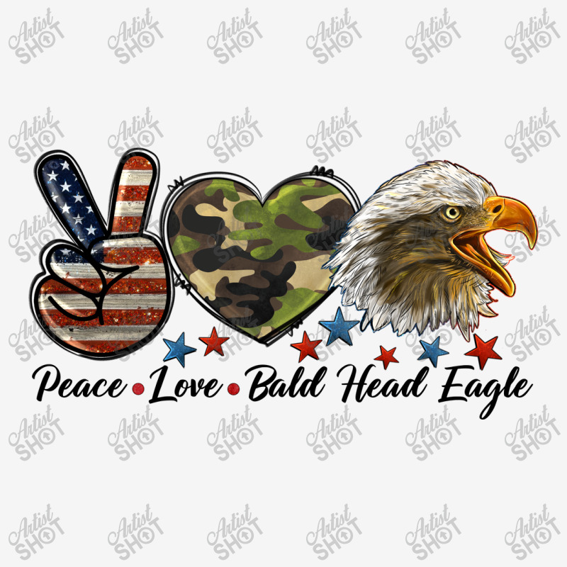 Western Peace Love Bald Head Eagle Head Crew Socks | Artistshot