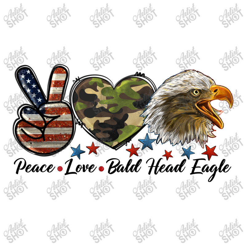 Western Peace Love Bald Head Eagle Head Stainless Steel Water Bottle | Artistshot