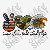 Western Peace Love Bald Head Eagle Head Atv License Plate | Artistshot