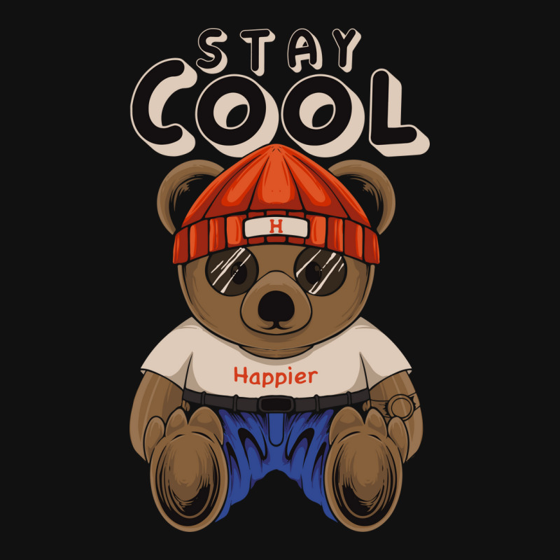 Teddy Bear Illustration Sitting Stay Cool In Hand Front Car Mat | Artistshot