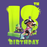 Splatoon Inkling 18th Birthday Green Splatter Portrait Basic T-shirt | Artistshot