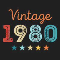 Vintage 1980 40th Birthday Retro Gift 40 Year Old Basic T-shirt | Artistshot