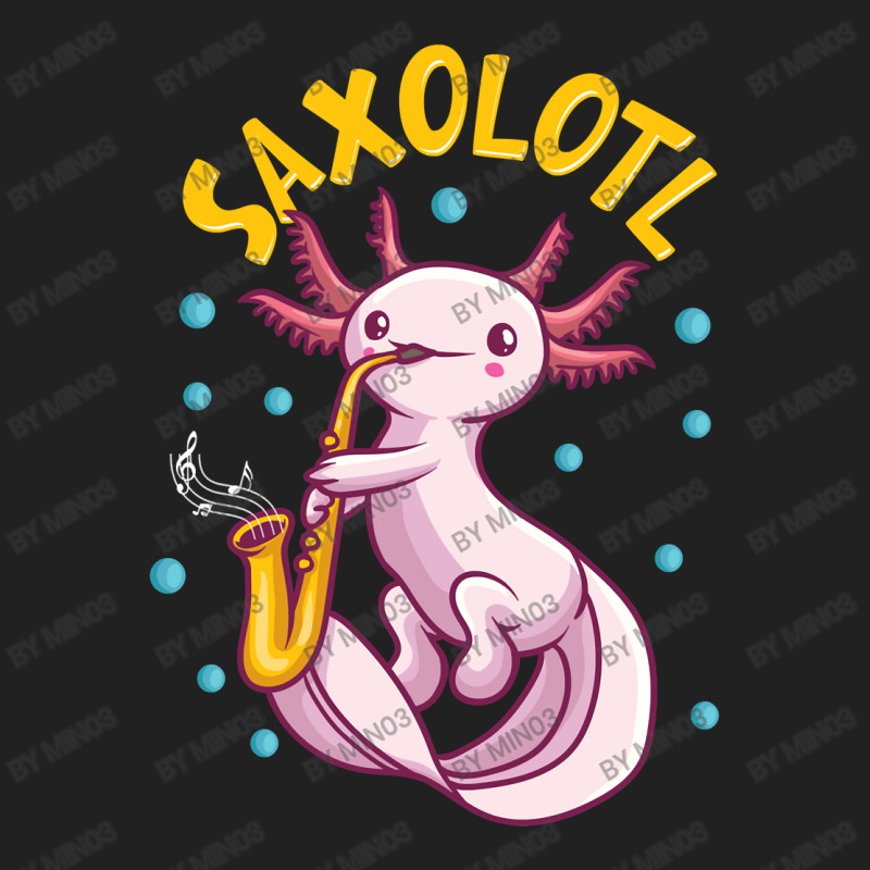 Saxolotl Sax Playing Axolotl Pun Walking Fish Basic T-shirt | Artistshot