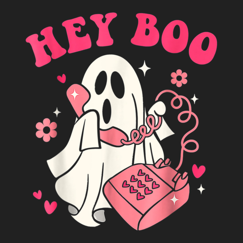 Hey Boo Funny Halloween Costume Spooky Season Ghost Landline T Shirt Basic Youth T-shirt by cm-arts | Artistshot