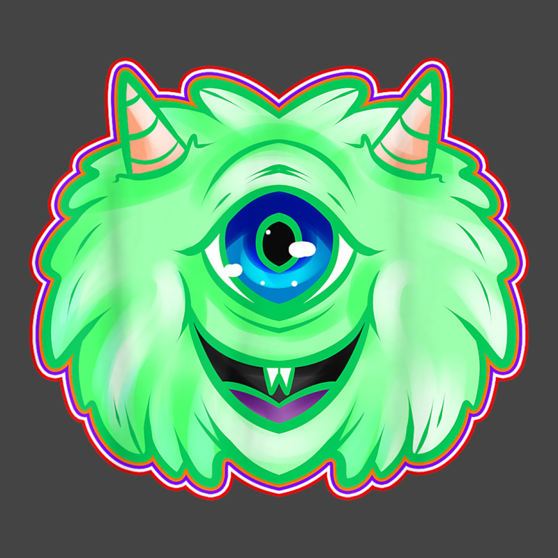 Fluffy Green One Eyed Monster With Horns Halloween Basic T-shirt | Artistshot