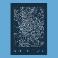 Bristol City Navy Map Basic T-shirt | Artistshot