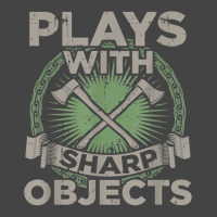 Funny Axe Throwing  Plays With Sharp Objects Ax Gift Basic T-shirt | Artistshot