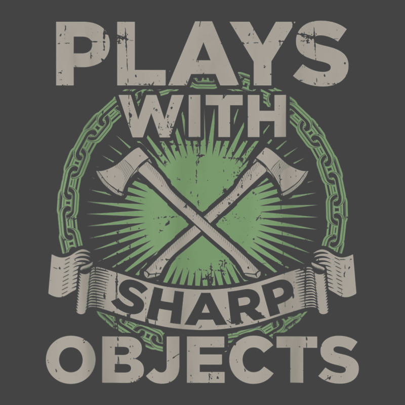 Funny Axe Throwing  Plays With Sharp Objects Ax Gift Basic T-shirt | Artistshot