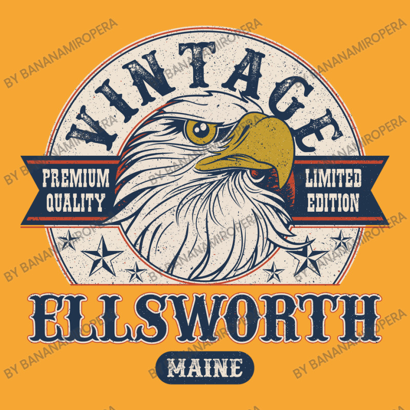 Retro Bald Eagle Ellsworth Maine Vintage Limited Edition Basic T-shirt by Bananamiropera | Artistshot