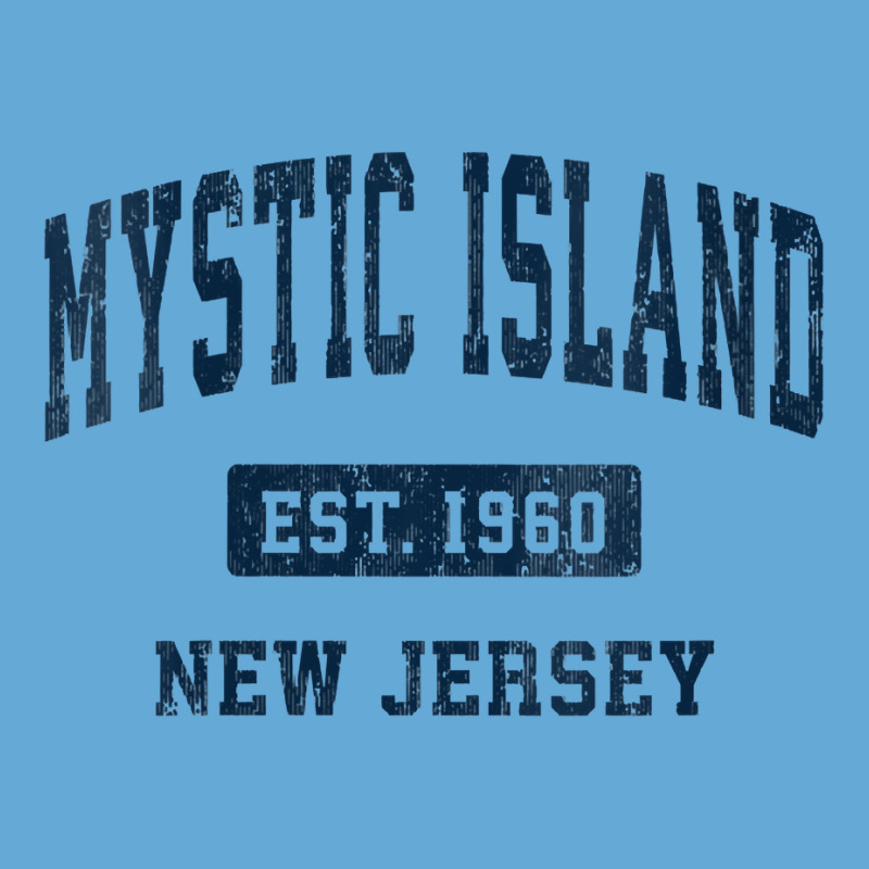 Womens Mystic Island New Jersey Nj Vintage Athletic Sports Design V Ne Basic T-shirt by gocuzhejani | Artistshot