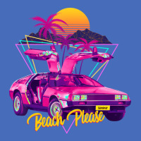 Beach Please Futuristic Car Retro Sunset Synthwave Basic Youth T-shirt | Artistshot