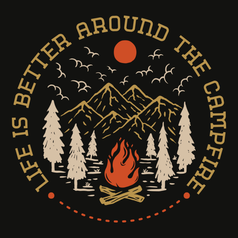 Life Is Better Around The Campfire Scorecard Crop Tee by Mangustudio | Artistshot