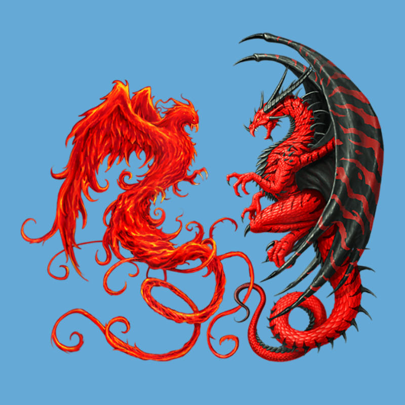 Rising Phoenix Fire And Dragon T Shirt Basic T-shirt by hin | Artistshot