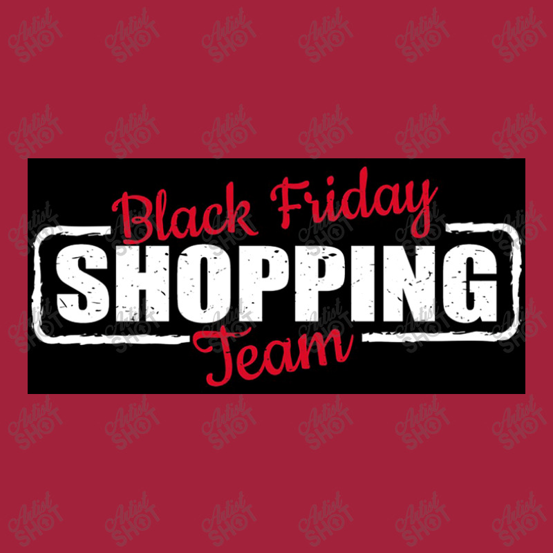 Black Friday Shopping Team   Red White Basic T-shirt by kalmasem | Artistshot