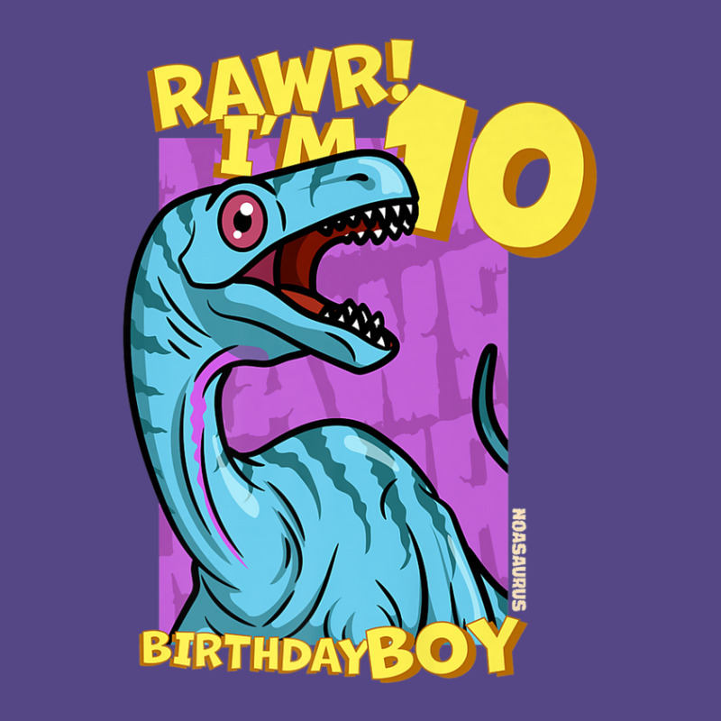 Rawr! I'm 10 Birthday Boys 10th Birthday Dino Noasaurus Basic T-shirt | Artistshot