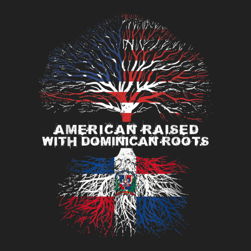 American Raised With Dominican Roots Republic Basic T-shirt by Joan Lambert Tritten | Artistshot