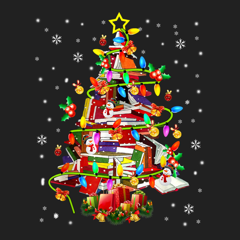 Xmas Tree Library Xmas Lights Tree Book Lover Librarian T Shirt Basic Youth T-shirt by cm-arts | Artistshot