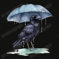 Raven Playing In The Rain With An Umbrella Novelty Scorecard Crop Tee | Artistshot