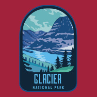 Glacier National Park Retro Basic T-shirt | Artistshot