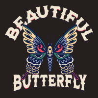 Beautiful Butterfly Retro Vector Art Illustration Tank Top | Artistshot