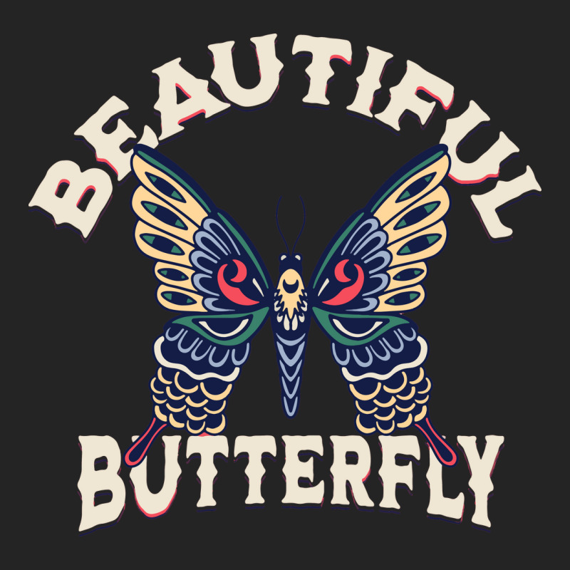 Beautiful Butterfly Retro Vector Art Illustration 3/4 Sleeve Shirt | Artistshot