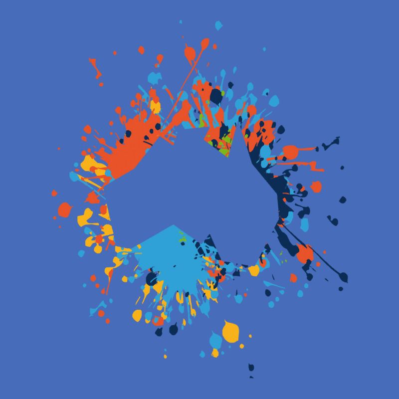 Australia Paint Splash T  Shirt Beautiful Australia Color Splash T  Sh Basic T-shirt by pumpkinslanguid | Artistshot