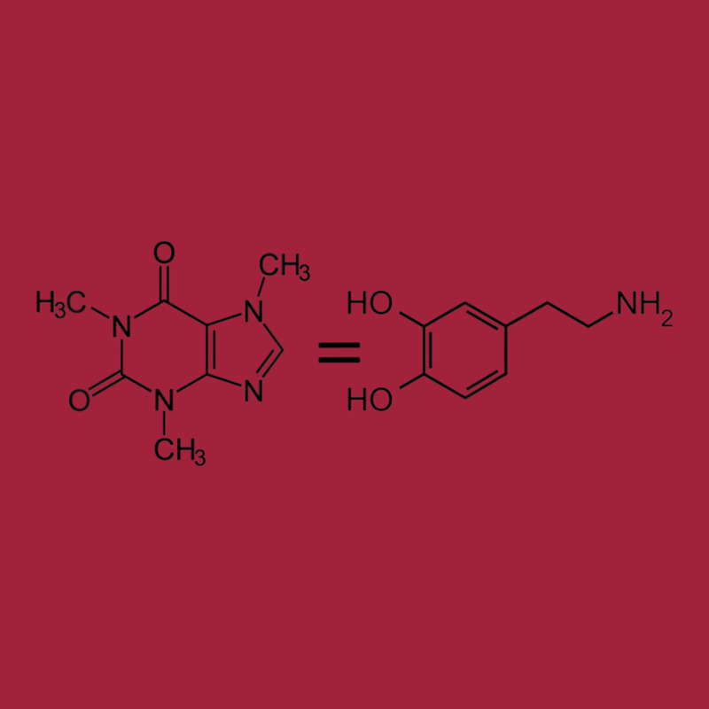 Caffeine Equals Happiness - Molecule Dopamine Science Shirt Basic Youth T-shirt by MindyLeeLucas | Artistshot