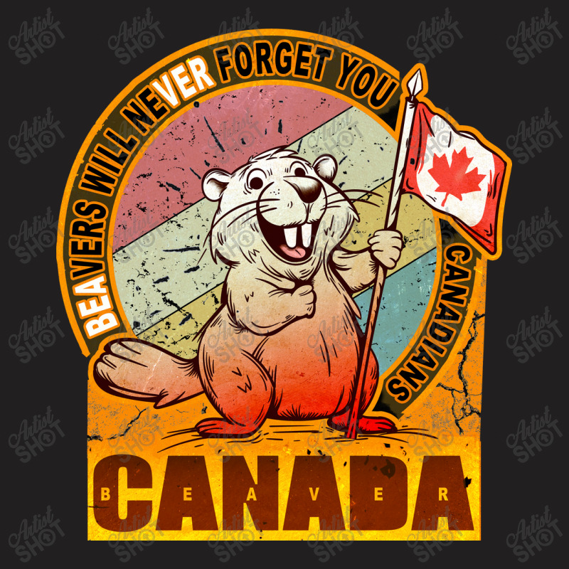 Beaver Canada Flag T-Shirt by deepbox | Artistshot