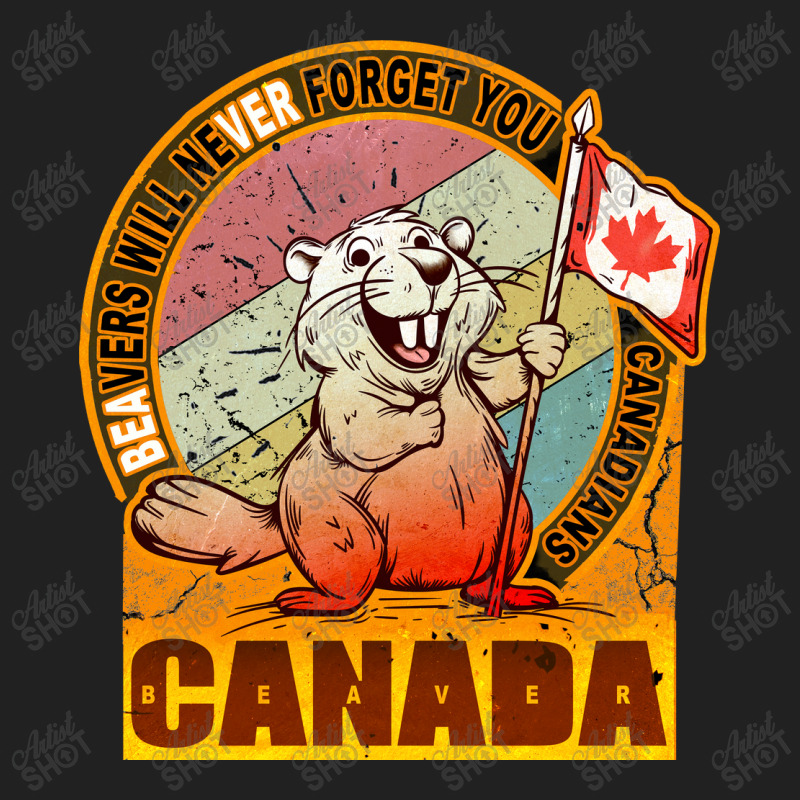 Beaver Canada Flag Basic T-shirt by deepbox | Artistshot