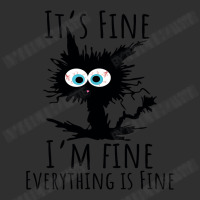 Its Fine Im Fine Everything Is Fine Funny Cat Oval Leatherette Patch | Artistshot