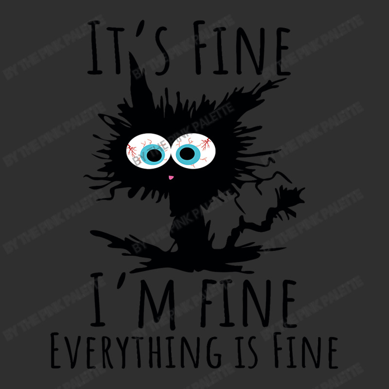 Its Fine Im Fine Everything Is Fine Funny Cat Oval Leatherette Patch | Artistshot